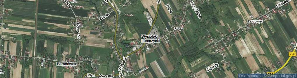 Zdjęcie satelitarne Wysiołek Luborzycki ul.